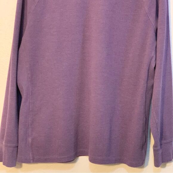 DULUTH Purple Long Sleeve Ribbed Sweatshirt Women’s 2XL Crew Thick Warm Thermal - Picture 7 of 9